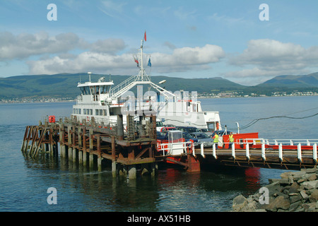 Fahrzeuge auf der westlichen Ferry Service, der zwischen Jäger Kai und Gourock in Inverclyde, Schottland U.K verkehrt Stockfoto