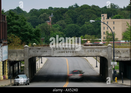 Erie Railroad Bridge Jamestown New York Geburtsort von Lucille Ball Chautauqua County Stockfoto