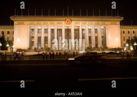 Chinesischen Kongress Parlamentsgebäude am Abend, Beijing Stockfoto