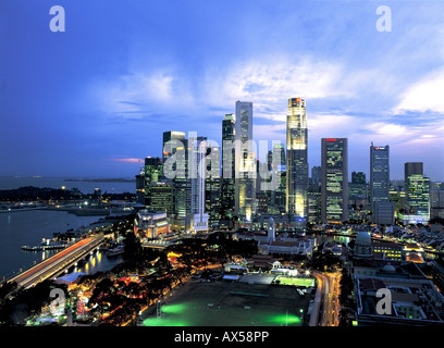 Luftaufnahme der Skyline von Singapur Stockfoto