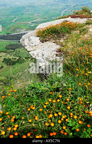 Felsen von Demeter-Enna-Sizilien-Italien Stockfoto