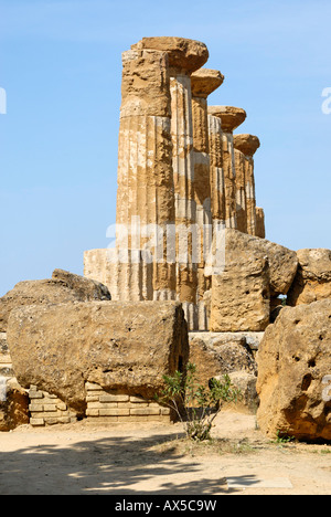 Herkules-Tempel Agrigento Sizilien Italien Stockfoto