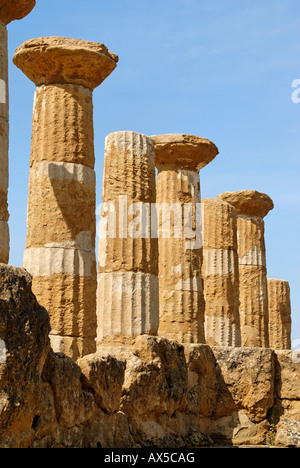 Herkules-Tempel Agrigento Sizilien Italien Stockfoto