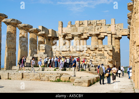 Tempel E sogenannte Tempel der Hera Selinunte Sizilien Italien Stockfoto