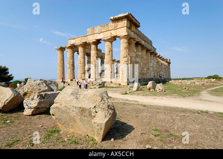 Tempel E sogenannte Tempel der Hera Selinunte Sizilien Italien Stockfoto