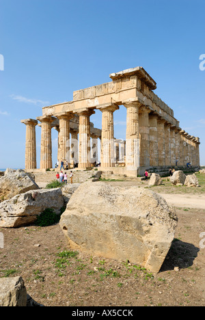 Tempel E sogenannte Tempel der Hera Selinunte Sizilien Italien Stockfoto