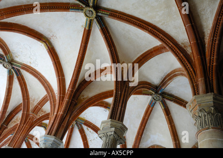 Gewölbte Decke des Zisterzienserklosters in Maulbronn, Baden-Württemberg, Deutschland, Europa Stockfoto