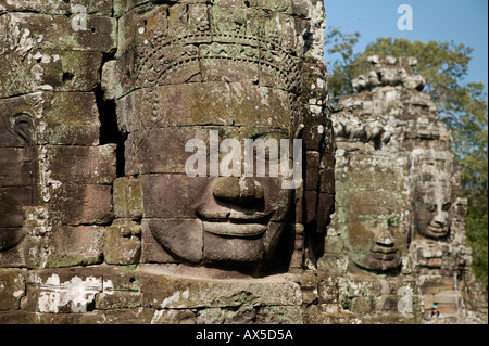 Angkor Thom Stadt der tausend Gesichter Tempel von Angkor-Siem Reap Kambodscha Asien Stockfoto