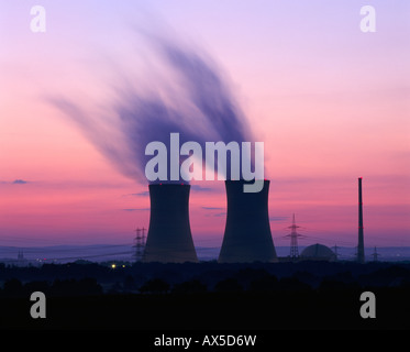 Kernkraftwerk Grafenrheinfeld, Unterfranken, Bayern, Deutschland, Europa Stockfoto