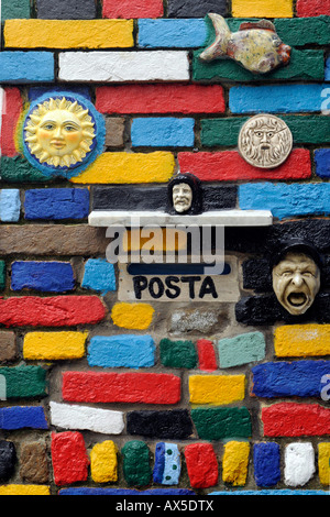 Fassade, Insel Burano, Venedig, Veneto, Italien, Europa Stockfoto