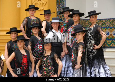 Flamenco-Gruppe üben n Conservatorio de Danza, Sevilla, Andalusien, Spanien, Europa Stockfoto