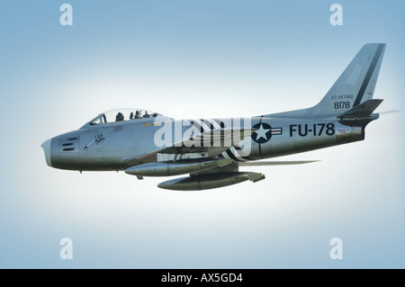 F86A Sabre amerikanischen U.S.A.F Düsenjäger Stockfoto