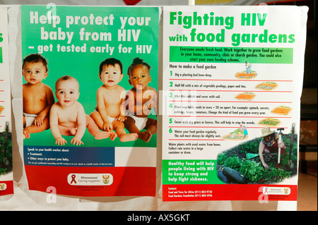 Plakat-Kampagne, HIV/AIDS-Aufklärung in Kapstadt, Südafrika, Afrika Stockfoto