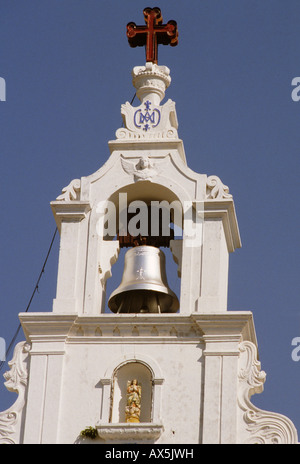 Glockenturm, die Kirche Our Lady of Immaculate Conception, Panjim, Goa, Indien, Südasien Stockfoto