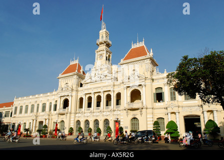 Historisches Rathaus von Saigon, Ho-Chi-Minh-Stadt, Vietnam Stockfoto