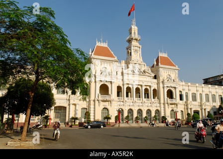 Historisches Rathaus von Saigon, Ho-Chi-Minh-Stadt, Vietnam Stockfoto