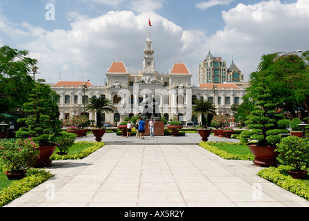 Historisches Rathaus von Saigon, Ho-Chi-Minh-Stadt, Vietnam Stockfoto