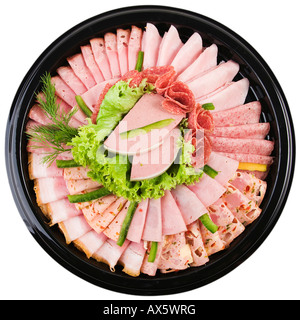 Luncheon Meat Platter, Aufschnitt Stockfoto