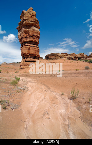 Sandstein-Formationen in der Nähe von Goblin Valley State Park, Utah, USA Stockfoto