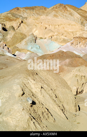 Palette des Künstlers, erodiert Landschaft entlang des Künstlers Drive in Death Valley, Death Valley Nationalpark, Kalifornien, USA, North Ame Stockfoto