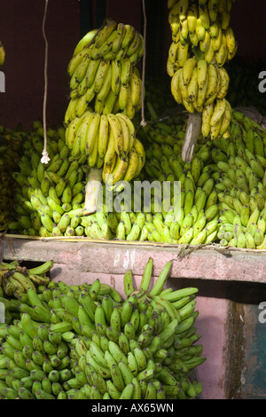 Banane-Stall in Mysore Markt Stockfoto