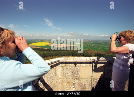 Blick von der Spitze der "Hardys Monument" in Dorset England UK Stockfoto