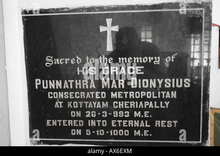 Cheriapally oder orthodoxe Kirche St. Maria in Kottayam, Indien Stockfoto