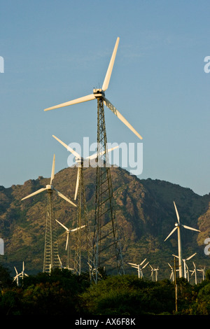 Generation der Windkraftanlagen in der Nähe von Kanyakumari in Tamil Nadu, Indien Stockfoto