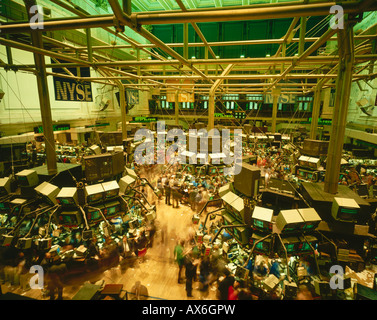 Innenräume der trading Floor, New York Stock Exchange, New York City, New York State, USA Stockfoto