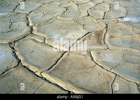 Trockenen Seebett von Owens Lake in Owens River Valley, Kalifornien, USA Stockfoto