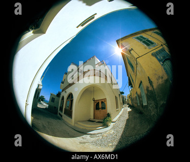 TR - Nord-Zypern: Dorf Detail in Kyrenia durch Fisheye-Objektiv TR - Nord-Zypern: Dorf Detail in Kyrenia durch Fisheye-Objektiv