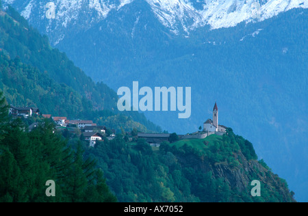 Dorf St. Katharinaberg Schnalstal (Schnalstal) Trentino Alto Adige Italien Oktober 2002 Stockfoto