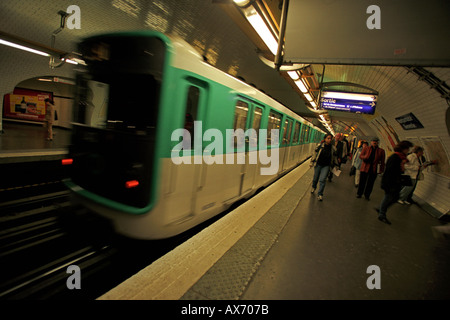 Pariser Metro-station Paris Frankreich Stockfoto