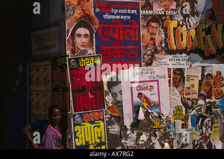 Kinoplakate, Margao, Goa, Indien Stockfoto