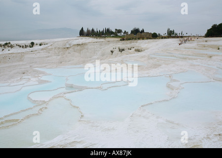 White Rockpools in Pamukkale, Türkei Stockfoto