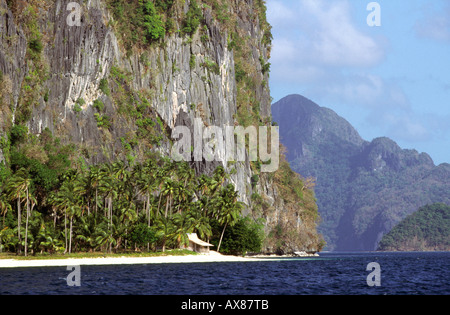 Philippinen Palawan Bacuit Archipels Miniloc Island beach Stockfoto