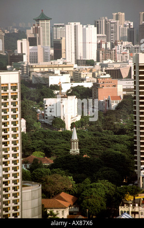 Singapur modernen Gebäuden entlang der Orchard Road Stockfoto