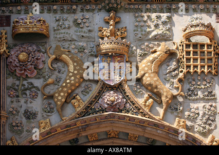 Details über das große Tor "St Johns College" Cambridge Universität Stockfoto