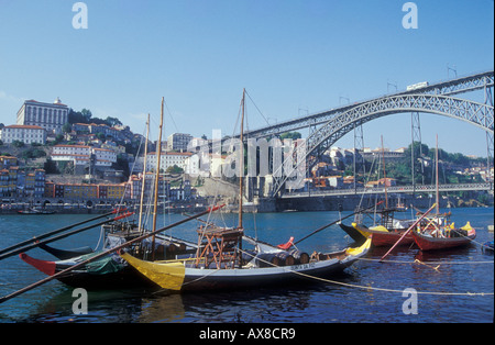 Ponte Dom Luis I., Rio Douro Porto Portugal Stockfoto