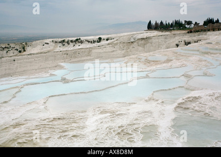 White Rockpools in Pamukkale, Türkei Stockfoto