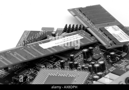 Verschiedene Computer-Komponenten Stockfoto