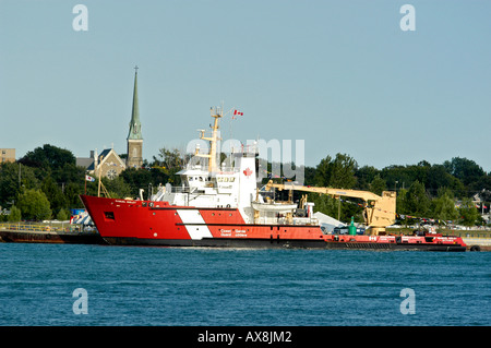 Kanadische Küstenwache Schiff Samuel Risley angedockt in Sarnia, Ontario Kanada auf dem St. Clair River Stockfoto