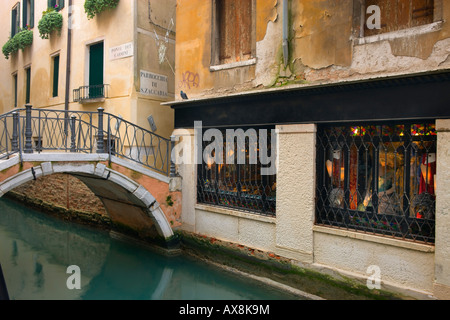 Allgemeine Kanal-Szene im Bereich Castello Venedig Italien Stockfoto