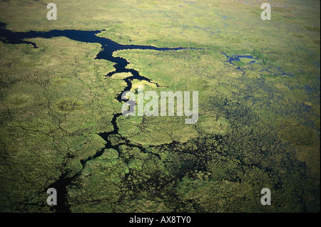 Luftaufnahme, Iberá Esteros del Iberá Sumpfgebiete, Rio Paraná, Corrientes, Argentinien Stockfoto