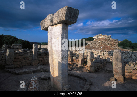 Prähistorische Struktur, Torralba d' En Salort, archäologische Website, Menorca, Spanien Stockfoto