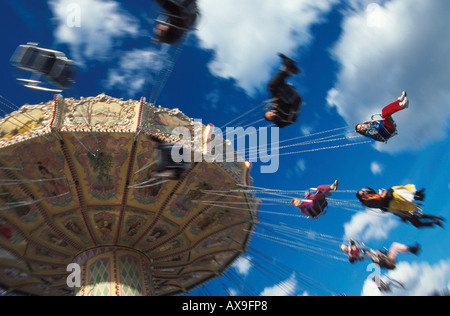 Schaukel, Karussell, Oktoberfest, München, Bayern, Deutschland Stockfoto