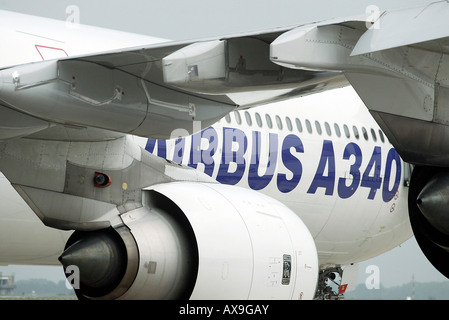 Airbus A340 auf die internationale Luft-und Raumfahrtausstellung in Berlin, Deutschland Stockfoto