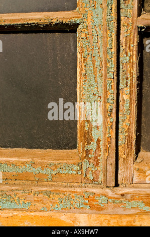 Fenster in einem verlassenen Gebäude Stockfoto