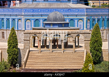 Kuppel des Rock Jerusalem Replikats auf Mini-Israel Stockfoto