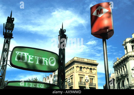 U-Bahnstation Liceu, la Ramblas, Barcelona, Spanien Stockfoto